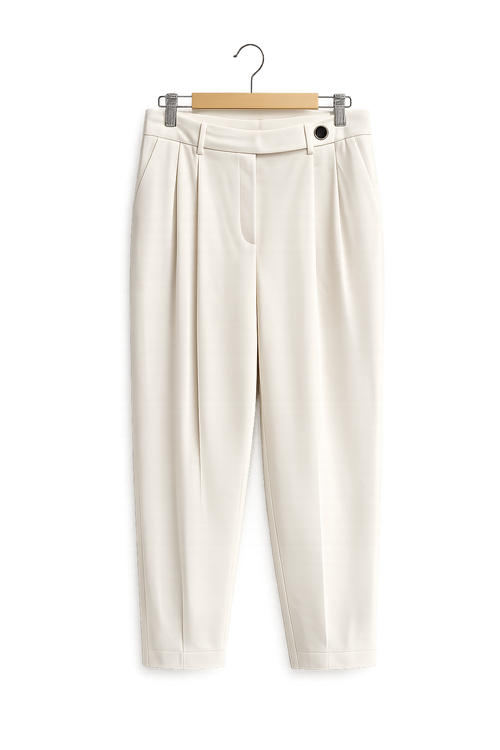 ZARA Double Darted Carrot Fit Trousers